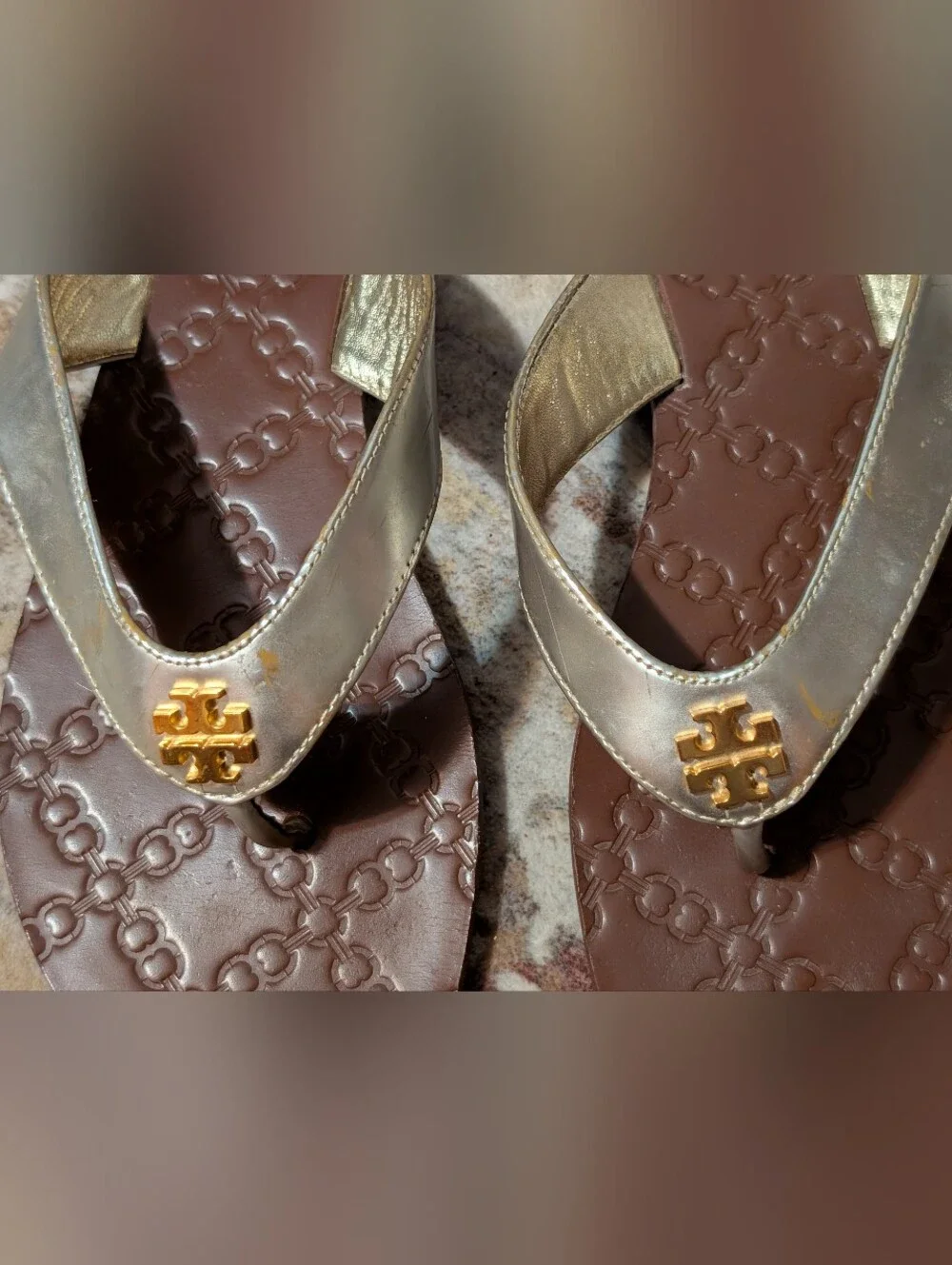 Tory Burch Monroe Thong Sandals Size 8.5 M